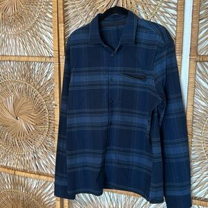 Lululemon blue plaid shirt - size large